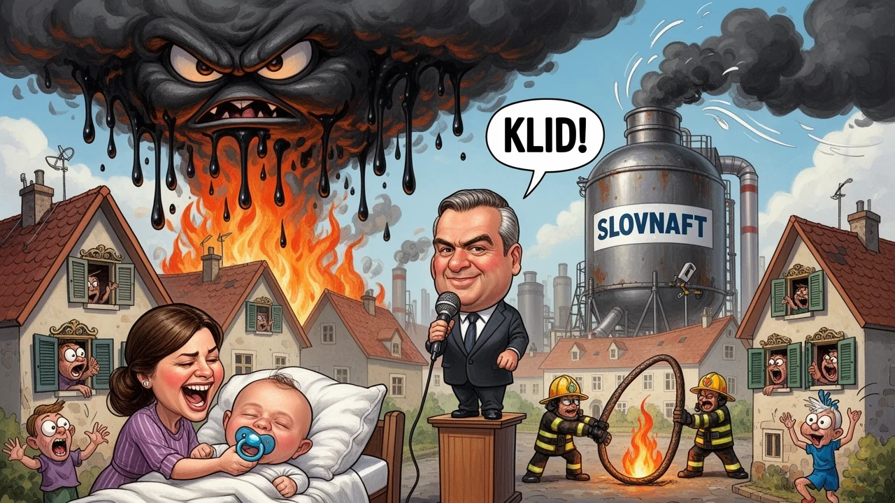 Cover art: Slovnaftem otřásla rána a nebe zčernalo