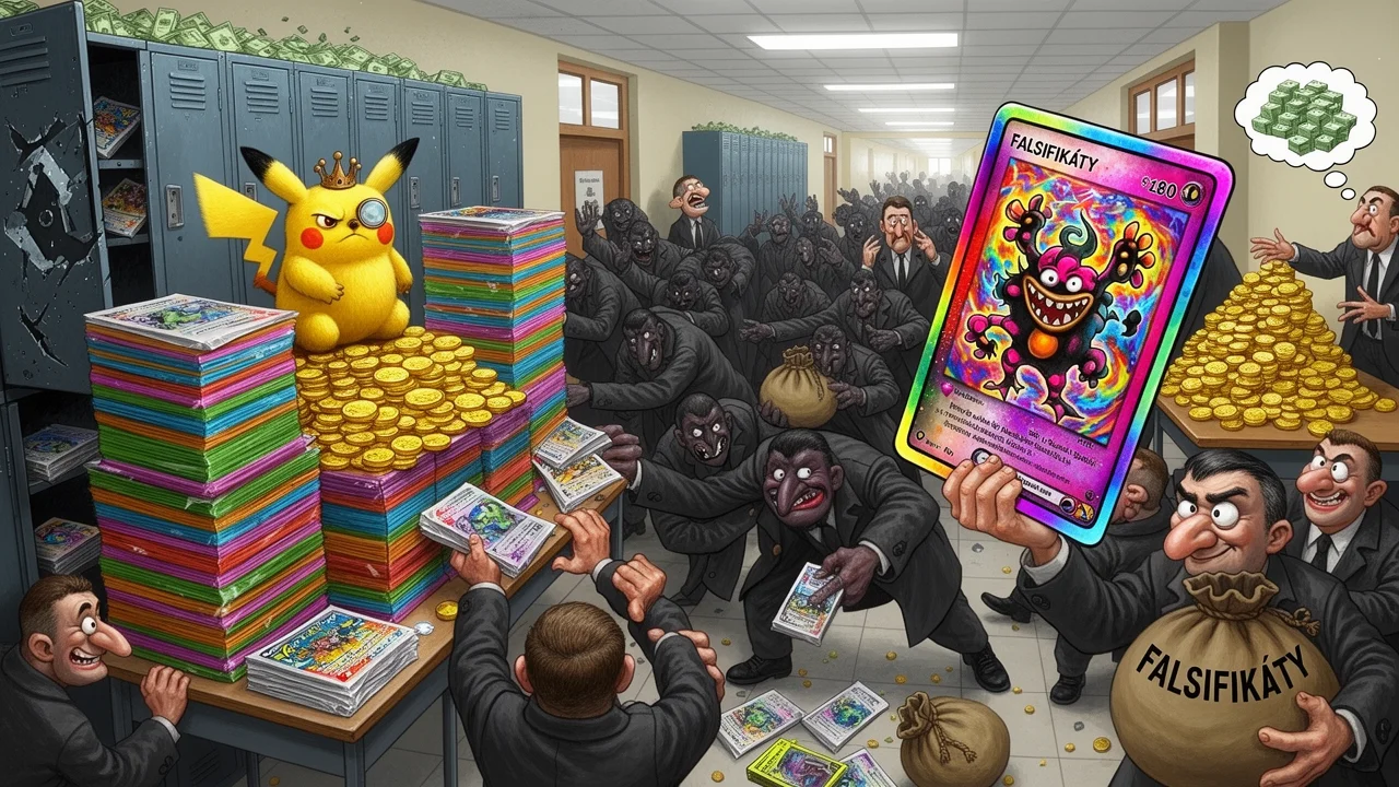 Cover art: Kreslený Pikachu za miliony a podvodníci v akci