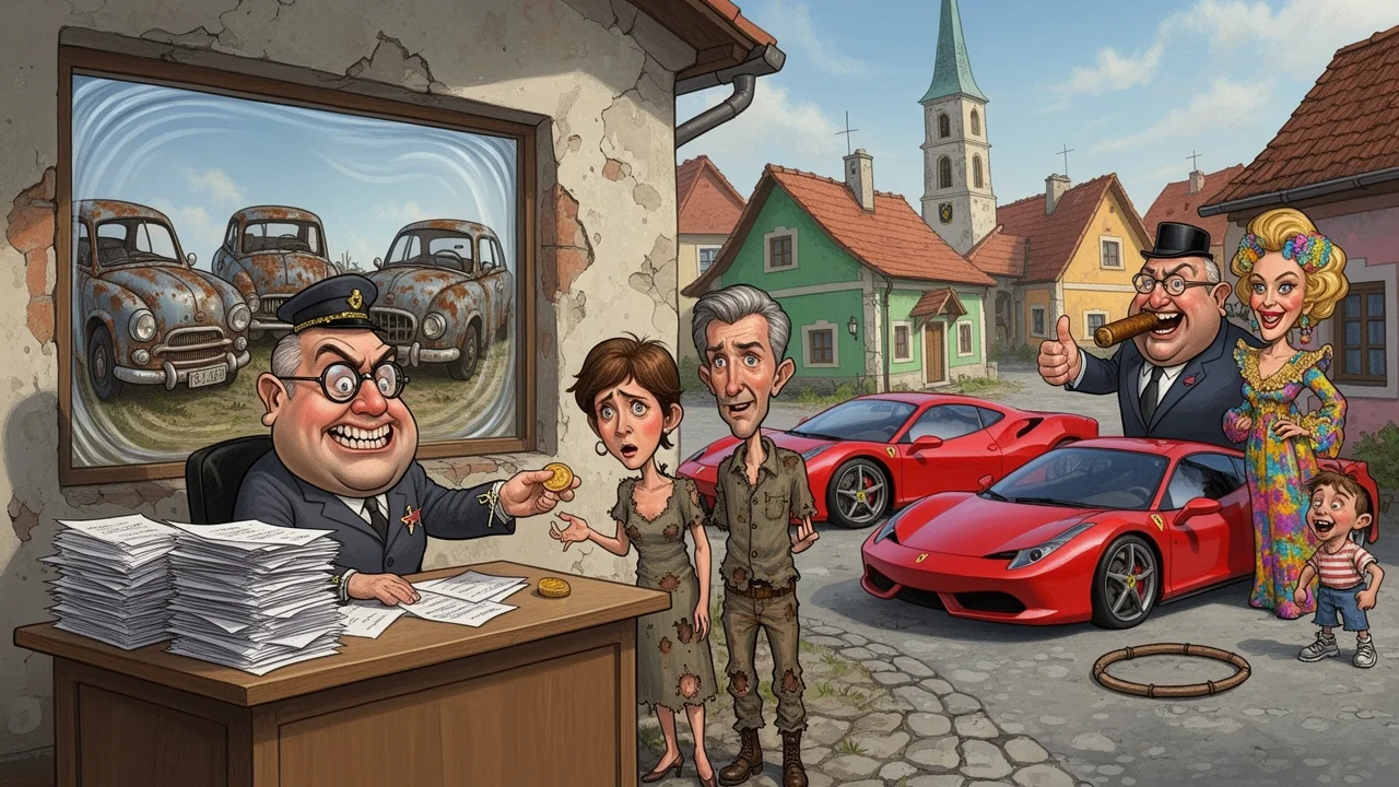 Cover art: Bohatý chudák pláče nad třemi ojetinami