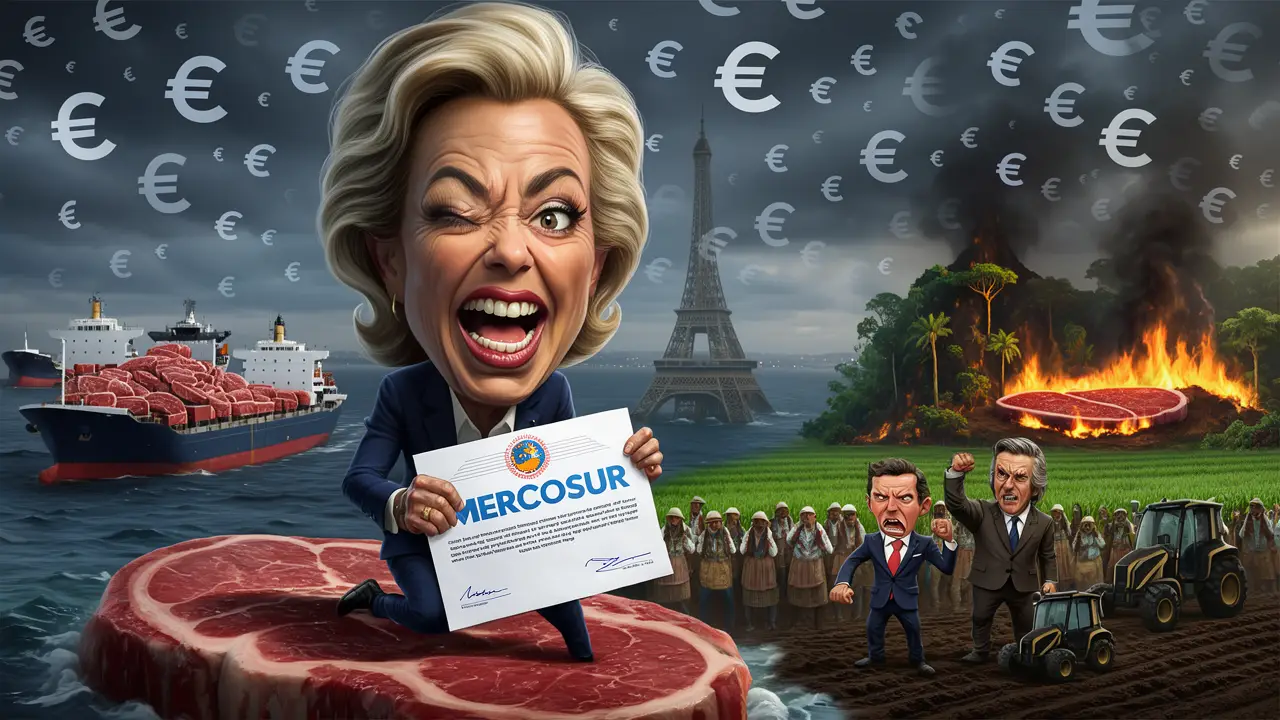 Cover art: Hovězí za bavoráka aneb Macron ostrouhal