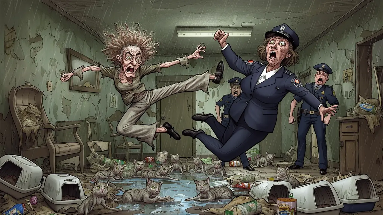 Cover art: Kung-fu chvat v domě plném nemocných koček
