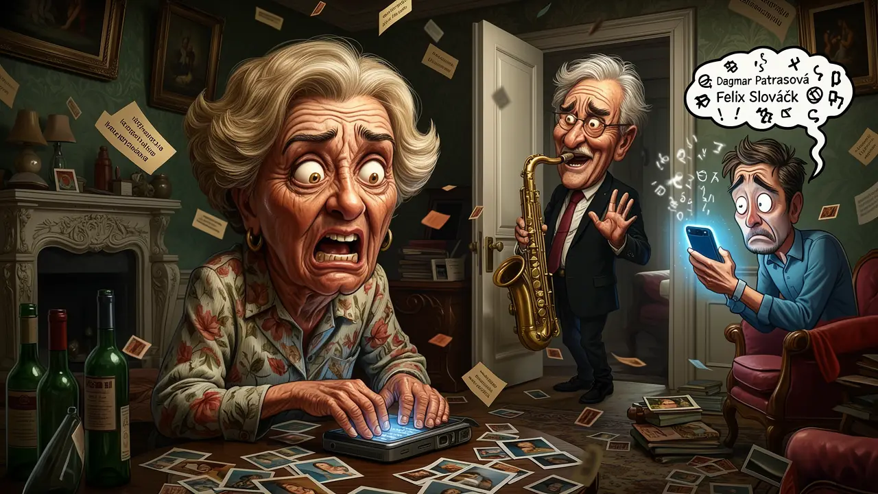 Cover art: Zoufalé zprávy ze zamčeného domu plné šílených překlepů