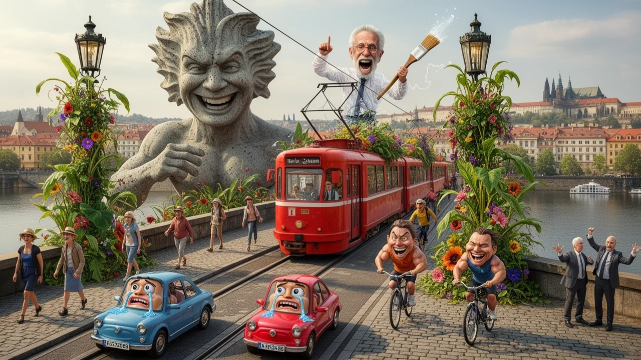 Cover art: Betonový vodník hlídá prázdný most bez aut