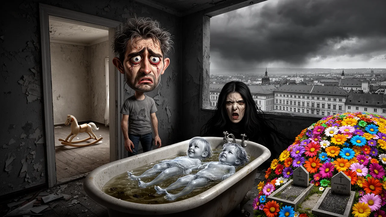 Cover art: Tiché stěny bytu křičí bolestí, kterou nelze smýt