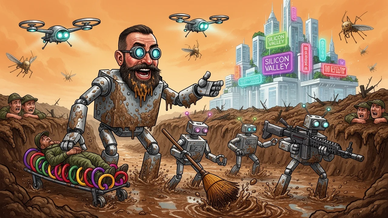 Cover art: Křemíkové údolí v blátě na východní frontě