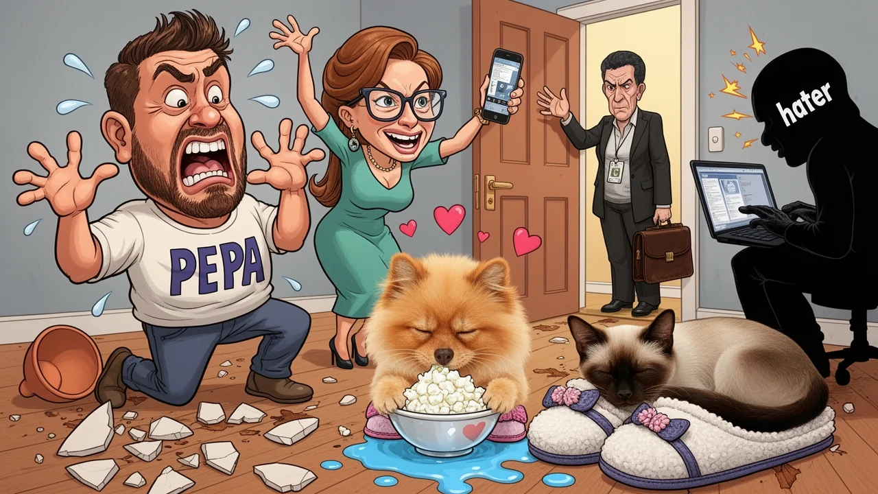 Cover art: Sociálka na prahu, pes v posteli