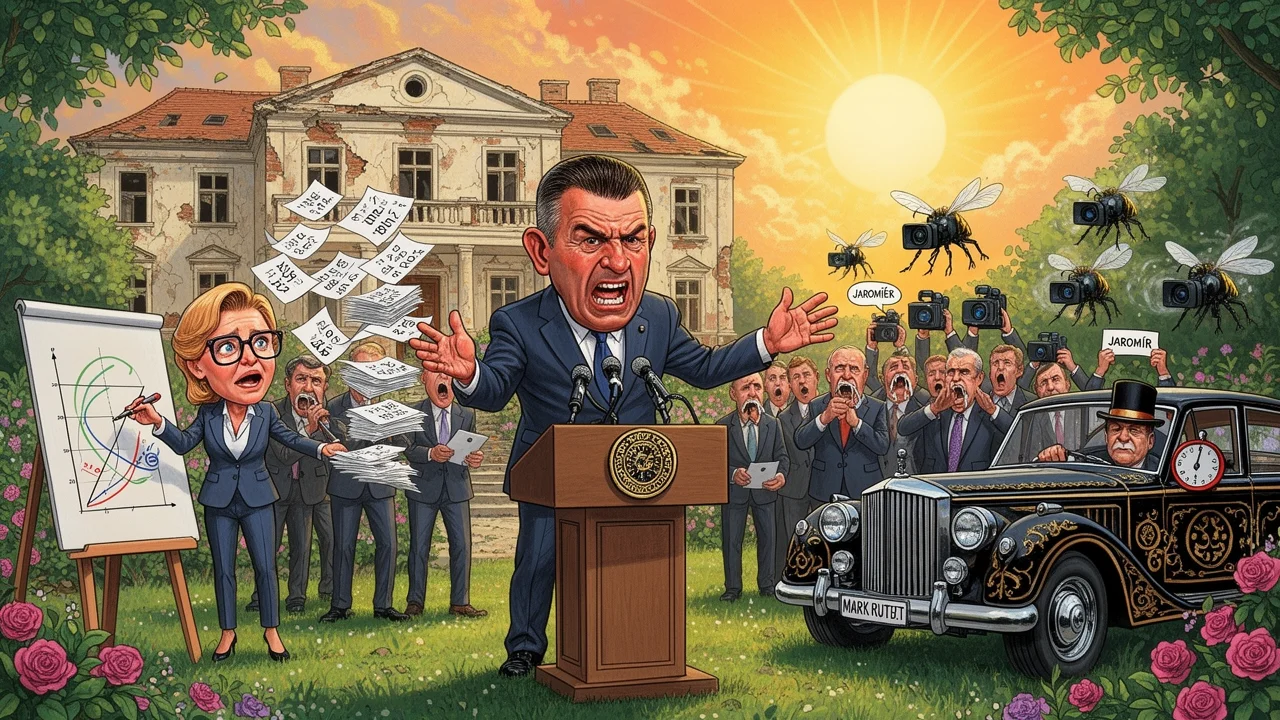 Cover art: Dvě minuty slávy a ministerský pláč v zahradě vily
