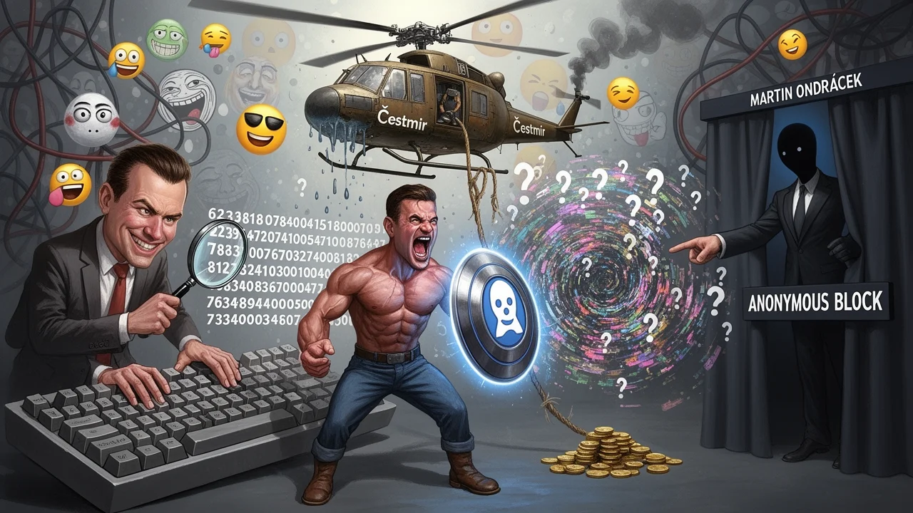 Cover art: Anonymní detektiv hledá číslo na vrtulník Čestmír