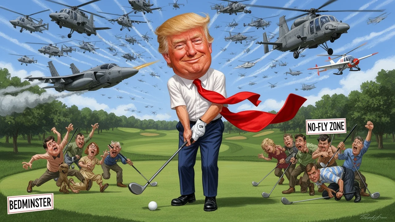 Cover art: Stíhačky nad golfovým hřištěm dělají velký pořádek