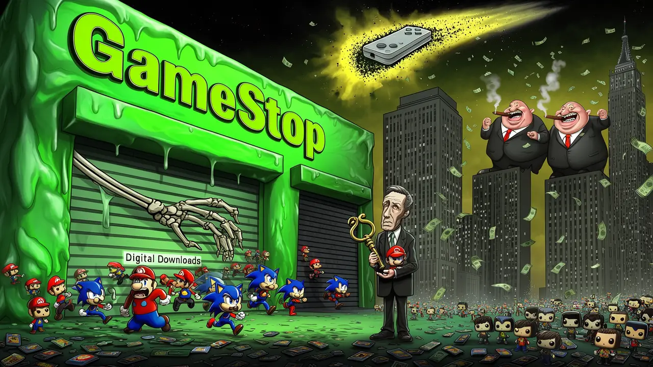 Cover art: Game Over pro GameStop: Čtyři sta krámů jde k zemi