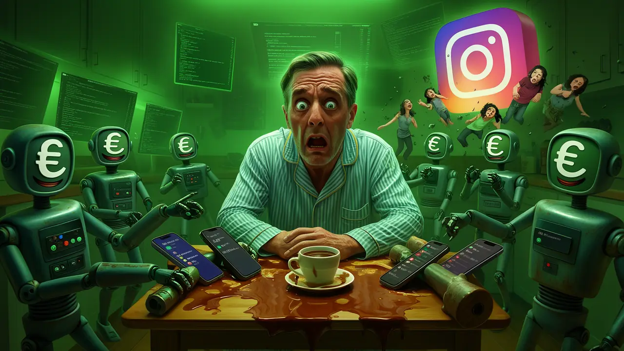 Cover art: Panika na Instagramu: Žádný hack, jen chaos