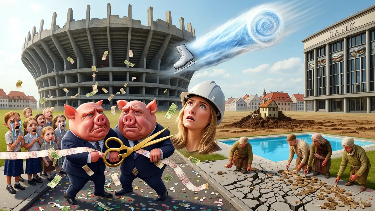 Cover art: Dluhy, beton, aréna aneb Jak se staví sen