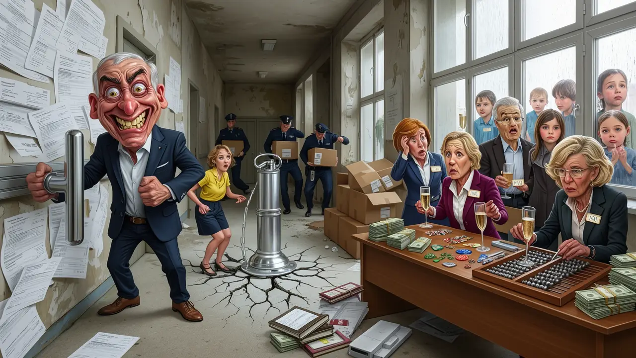 Cover art: Jak se točí miliony na Hradci aneb čerpadla na suchu a