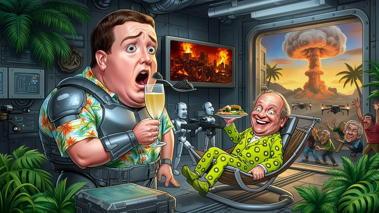 Cover art: Miliardáři kopou díry, kde šampaňské nikdy nezteplá