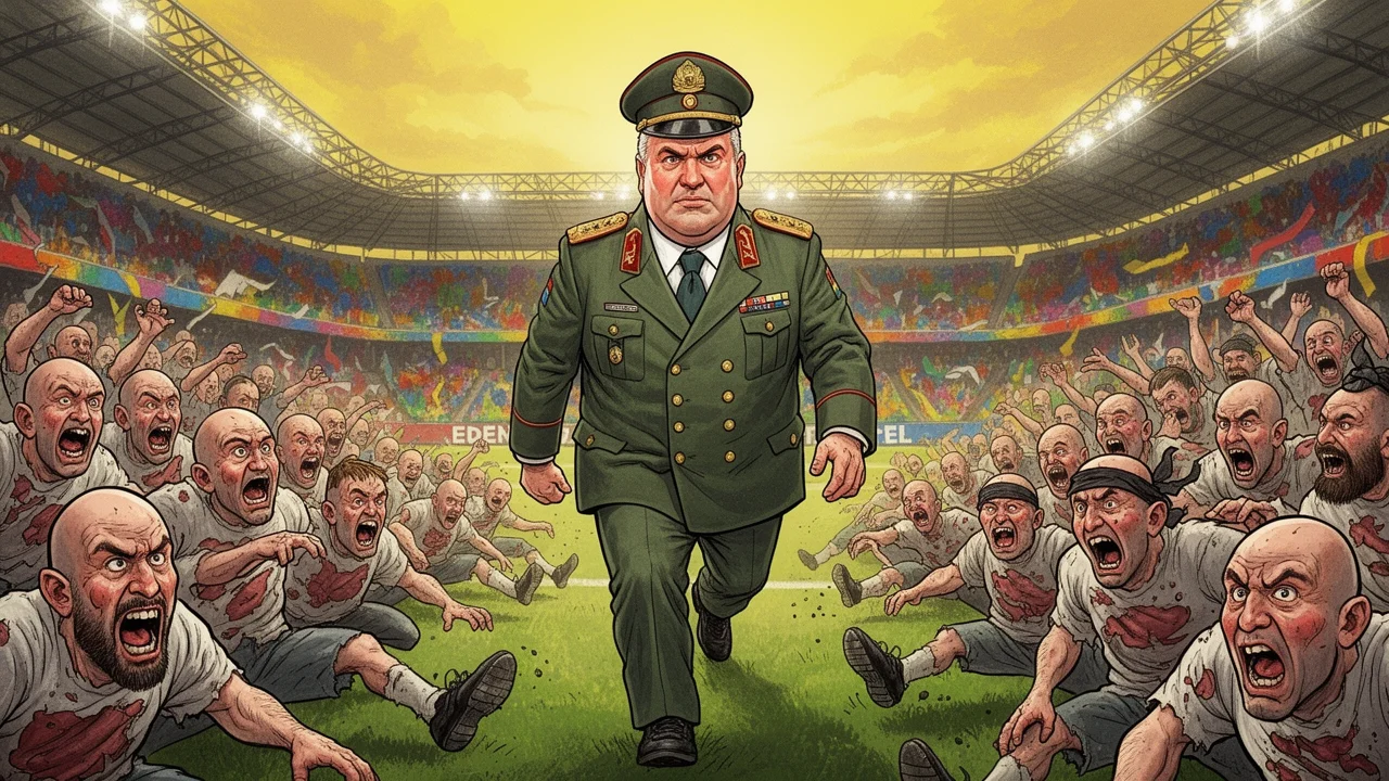 Cover art: Generál Jiří Komorous jde krotit slávistický kotel