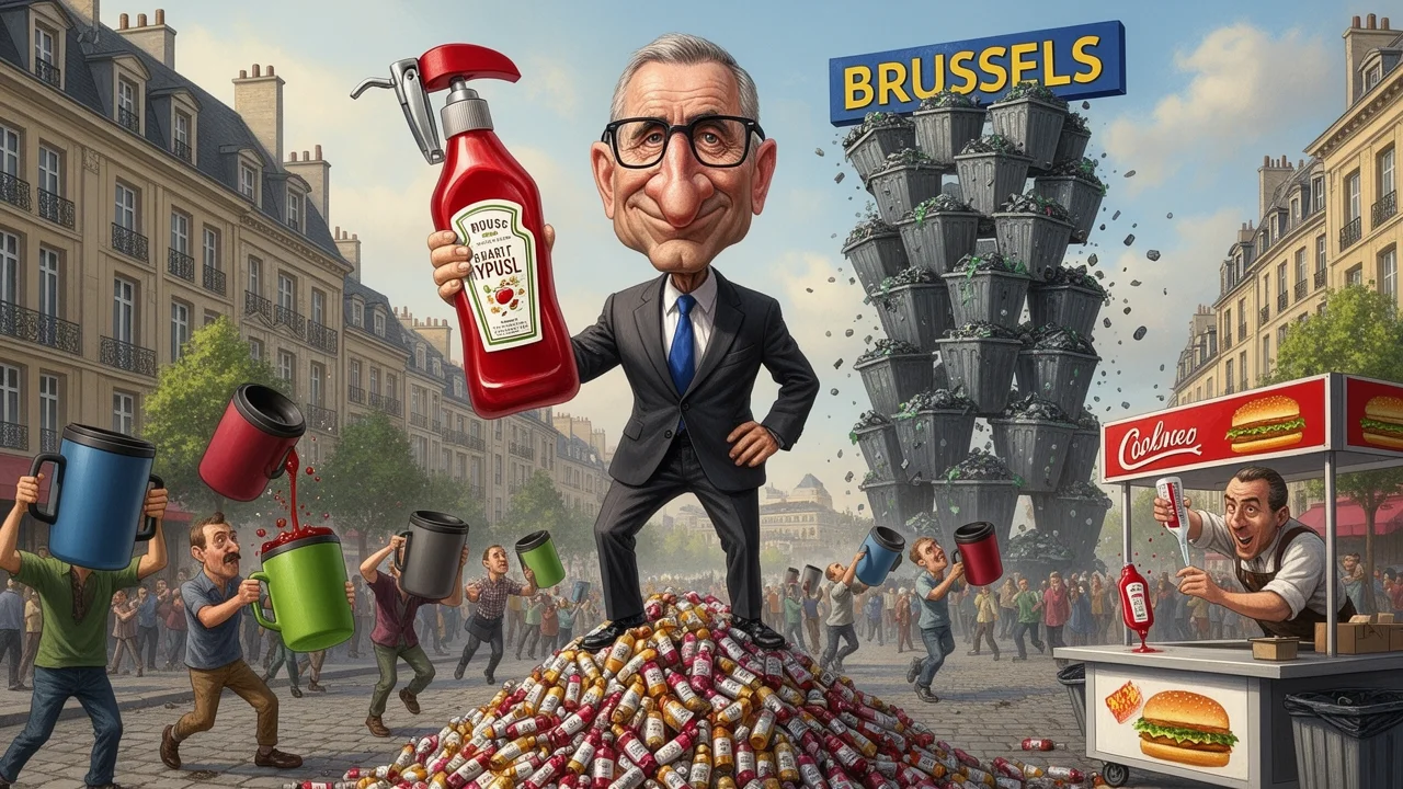 Cover art: Sbohem kečupe v pytlíku, Unie zakázala plast