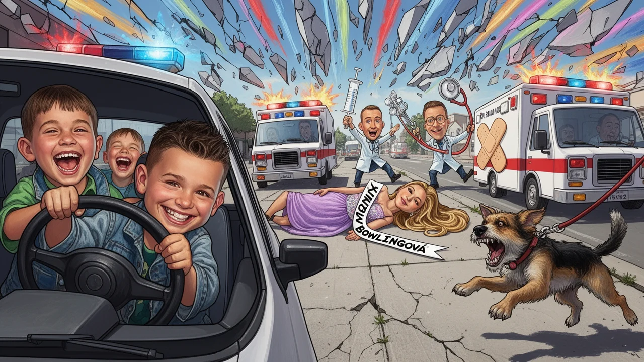 Cover art: Šestiletý pirát silnic srazil známou královnu krásy