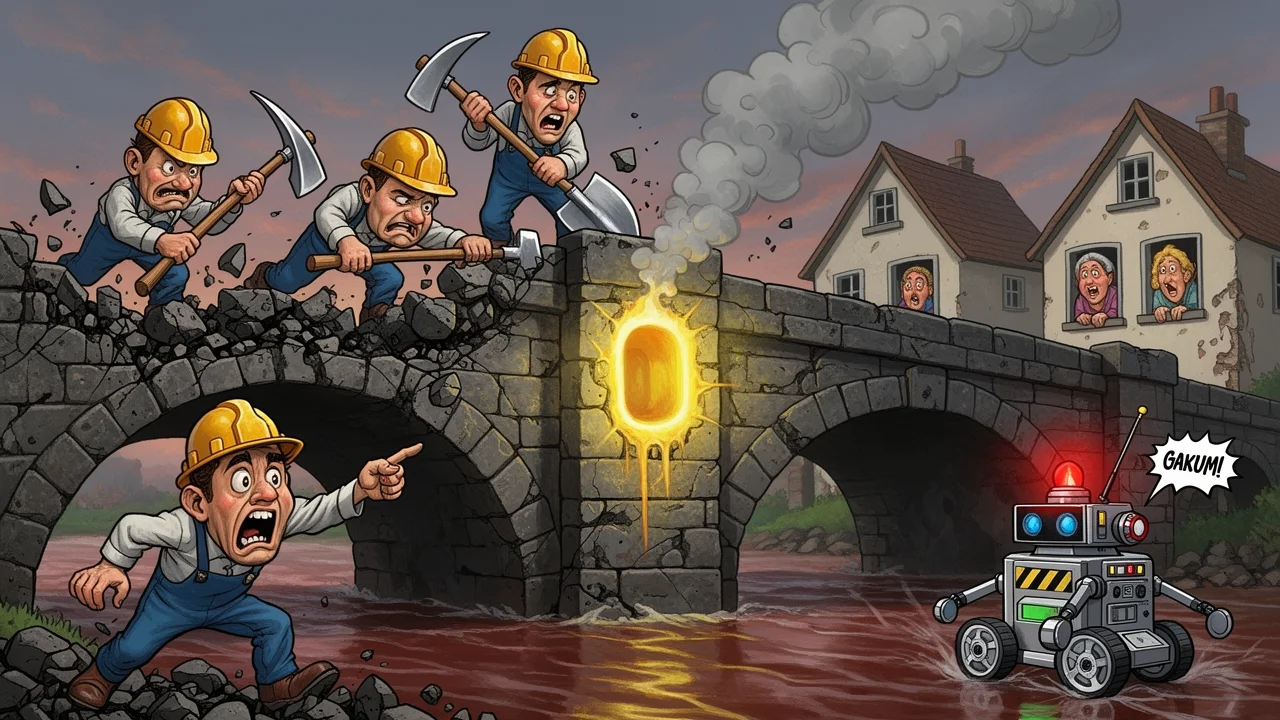 Cover art: Starý most na Jesenicku ukrýval dvacet pět kilo trhaviny