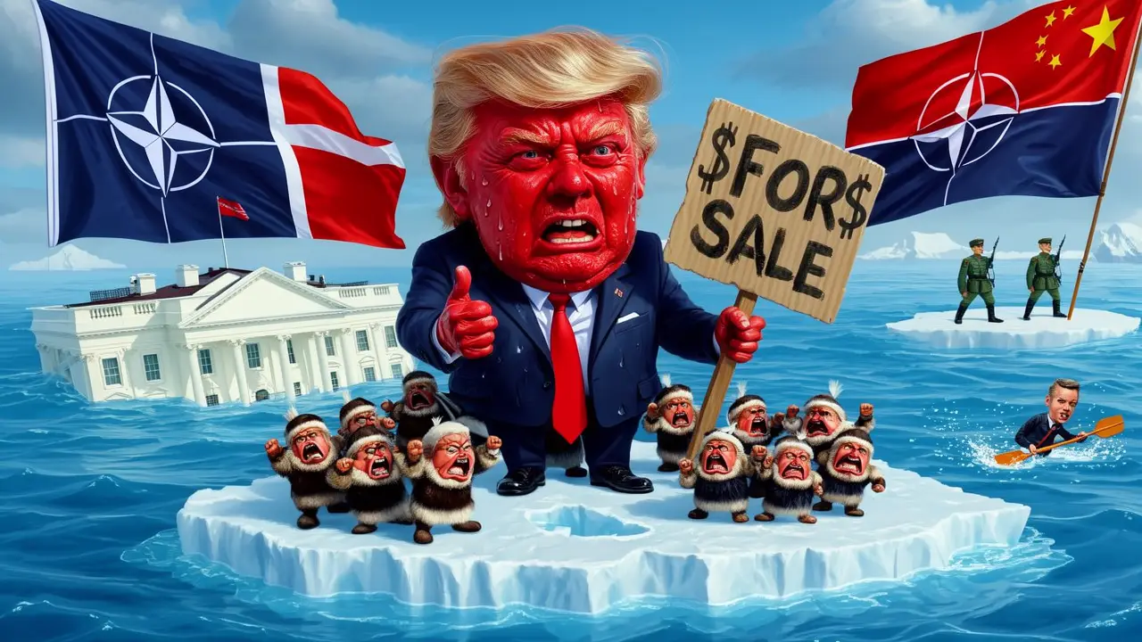 Cover art: Trumpův ledový sen (a dánská facka)