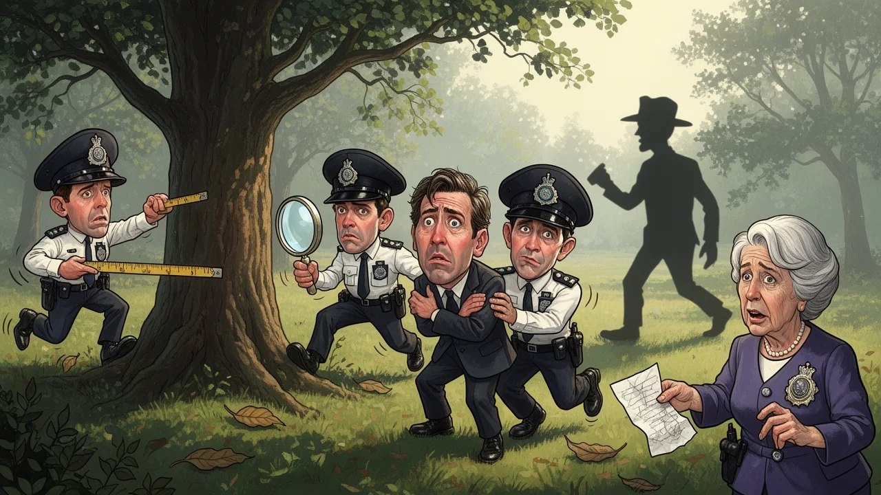 Cover art: Slavná policie chytá stíny, zatímco vrah dál spí