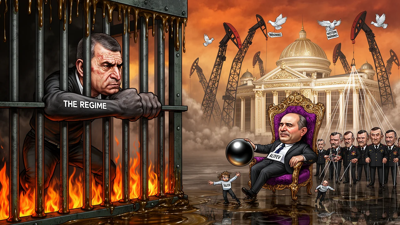 Cover art: Ropný ráj v Baku, kde spravedlnost sedí za mřížemi