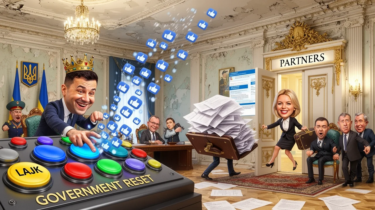 Cover art: Zelenskyj mění křesla a na síti X dává sbohem