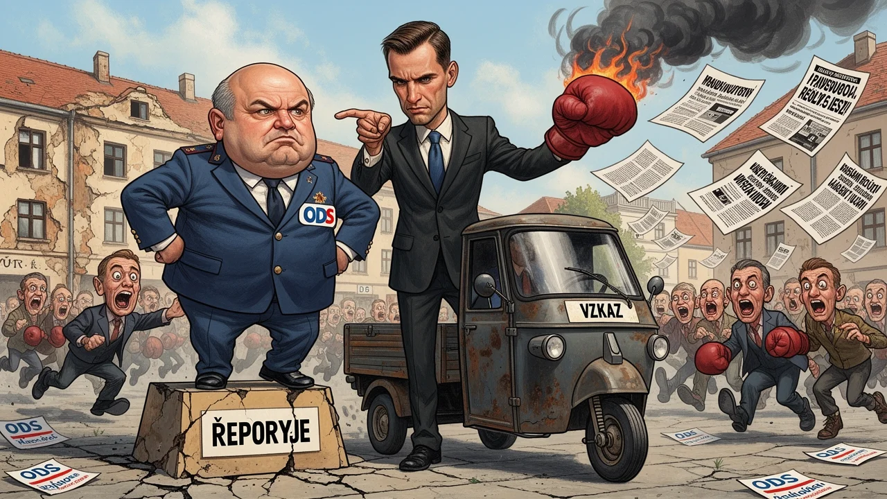 Cover art: Zlobivé dítě ODS má nůž na krku a ministr startuje