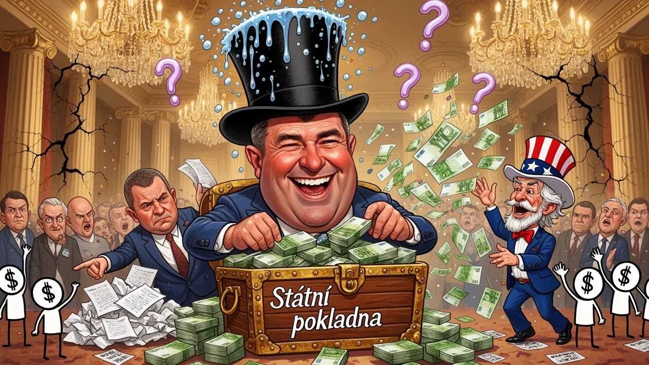 Cover art: Babiš sklízi miliony a Stanjura ticho tleská