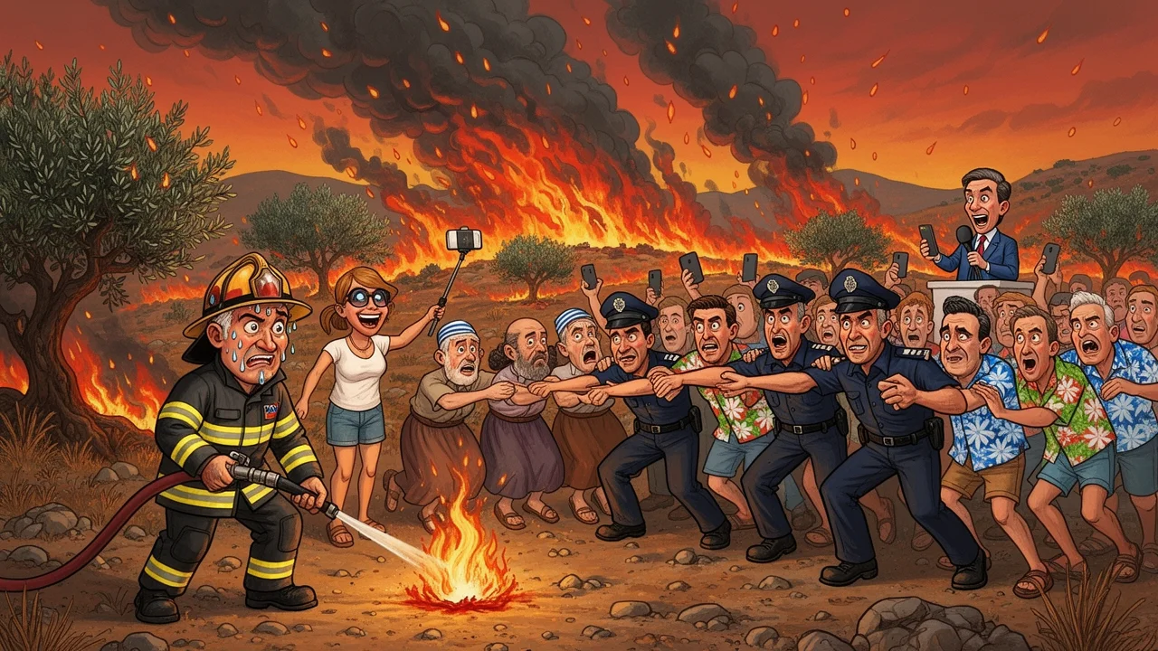 Cover art: Ohňová turistika v Řecku nezná žádné hranice