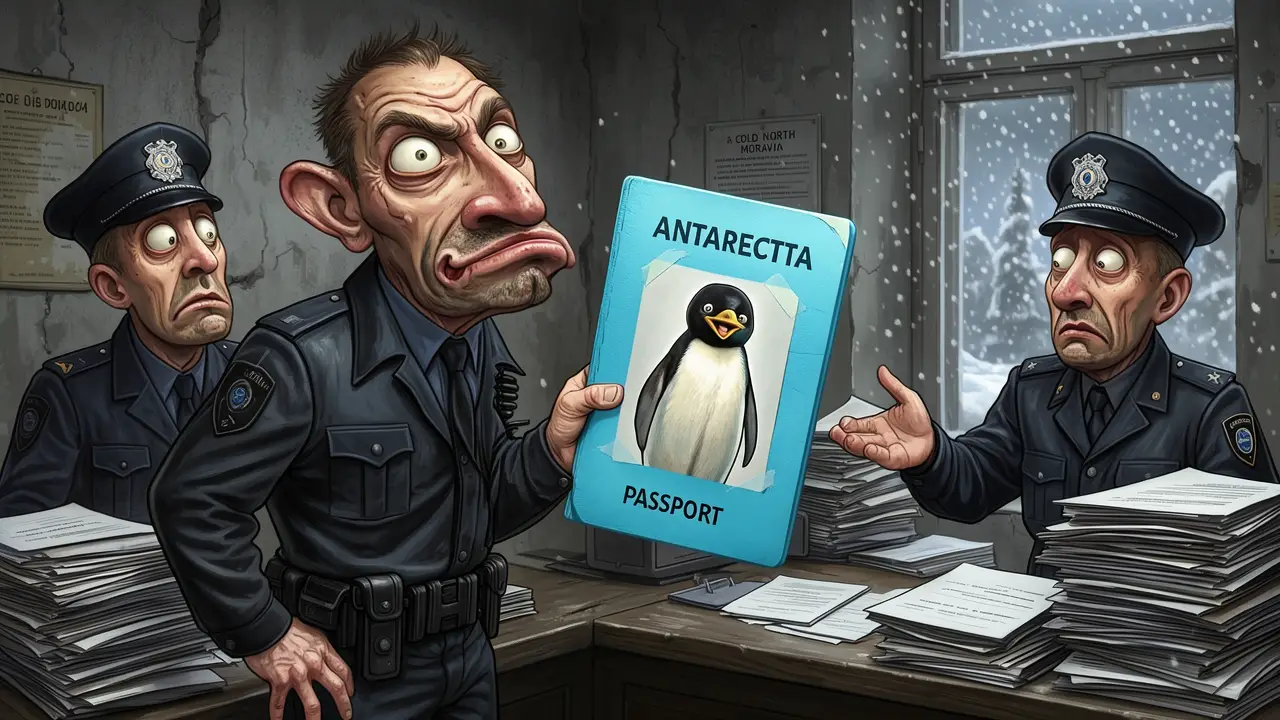 Cover art: Diplomat z Antarktidy narazil na policii