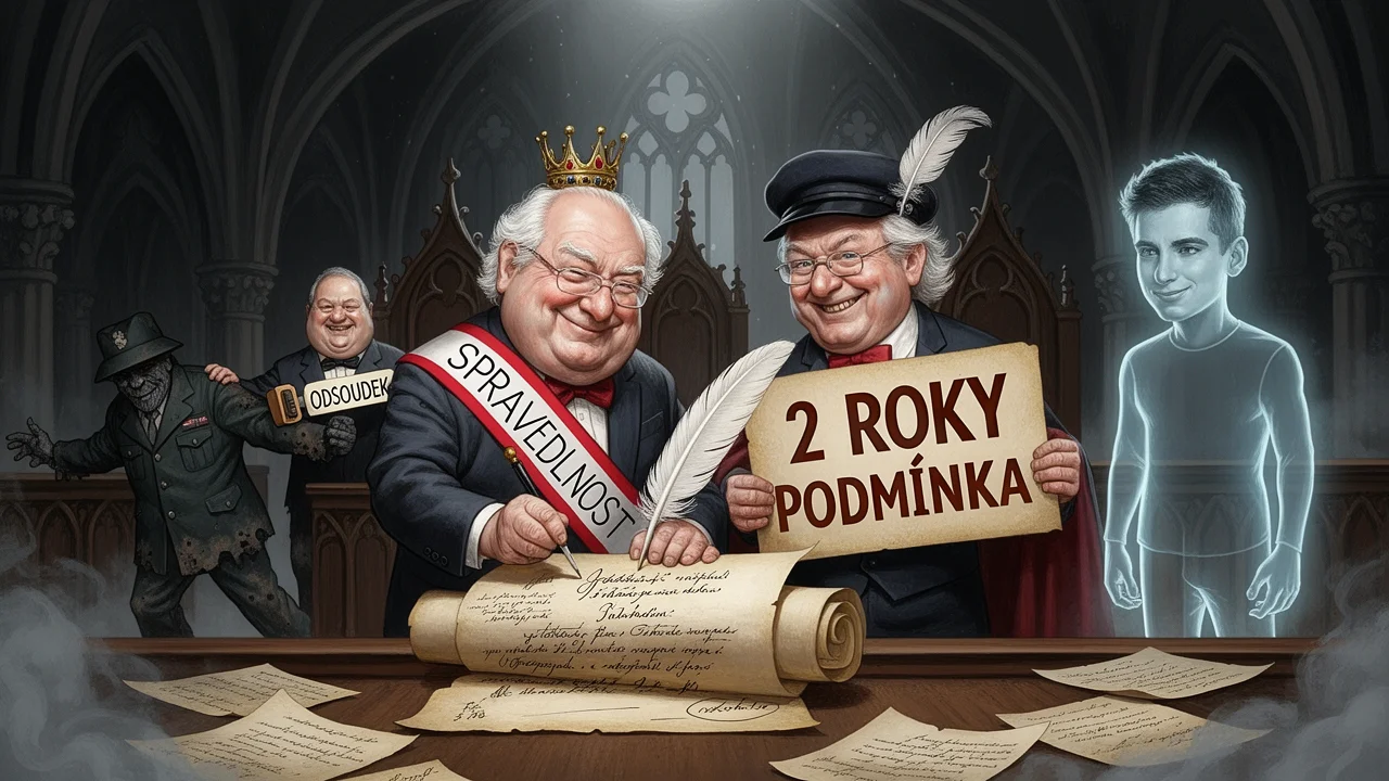 Cover art: Spravedlnost s vůní staré tlející gumy a dvouletou