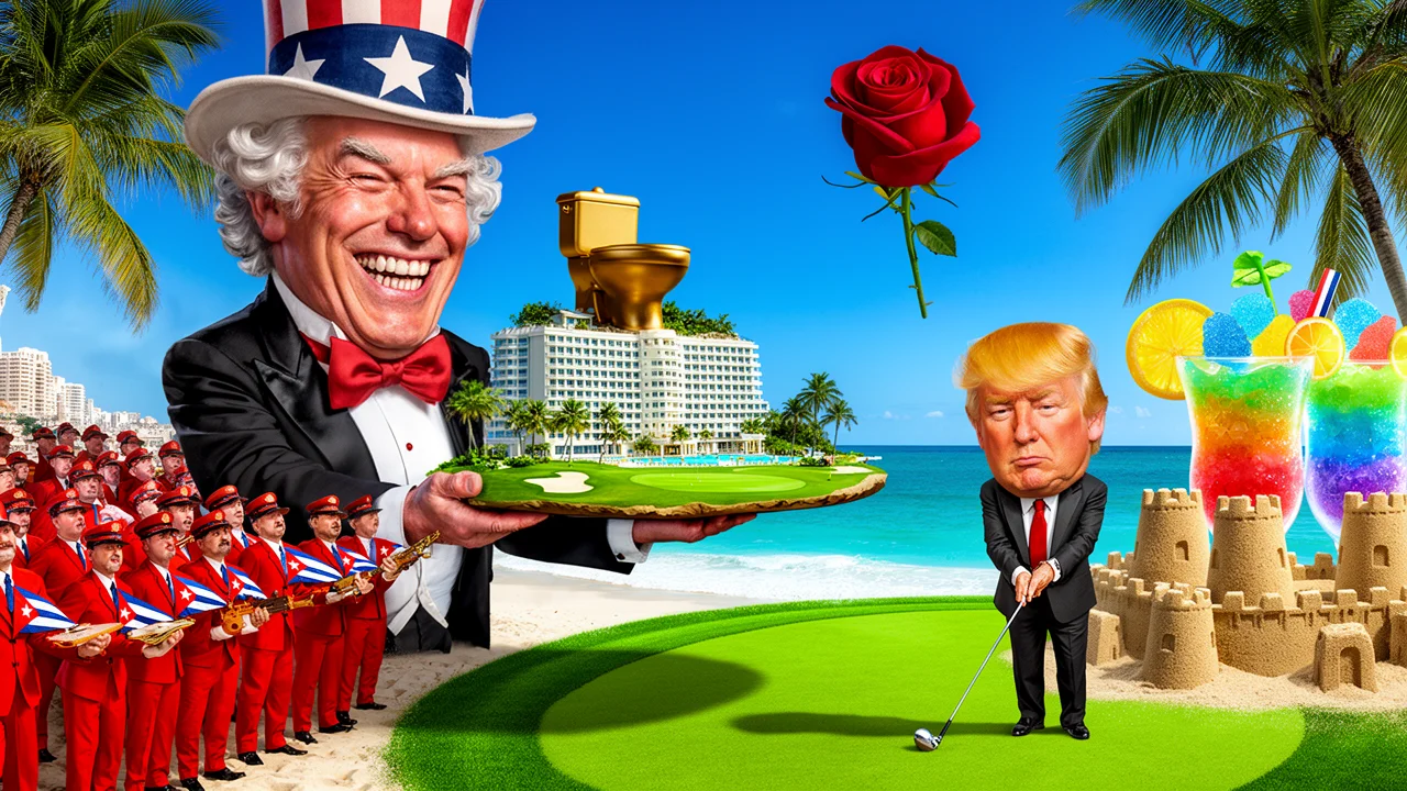 Cover art: Jak uplatit Donalda Trumpa vlastním ostrovem