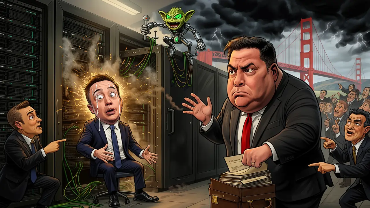 Cover art: Nevinný Elon a Hříšný Grok