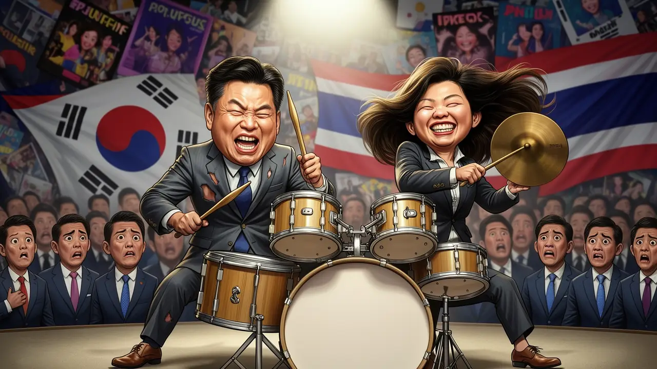 Cover art: Bubenická diplomacie: Když Yoon a Paetongtarn drtí K-pop