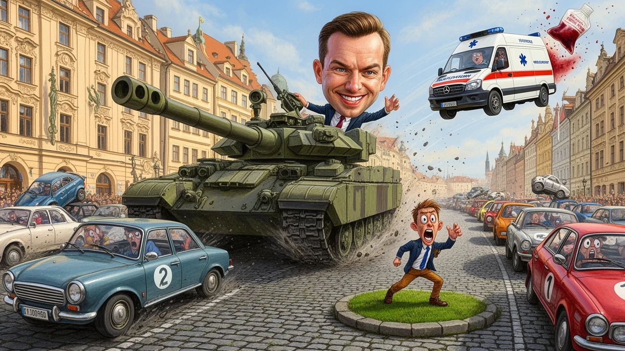 Cover art: Zelený zmocněnec Filip Turek smetl houkající převoz krve