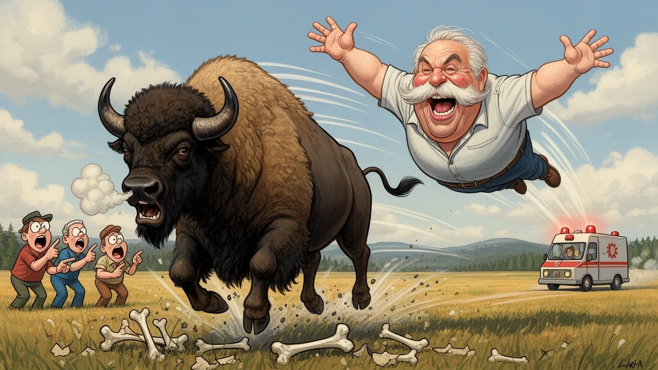 Cover art: Jak starý pán v Yellowstonu bizonovi uletěl