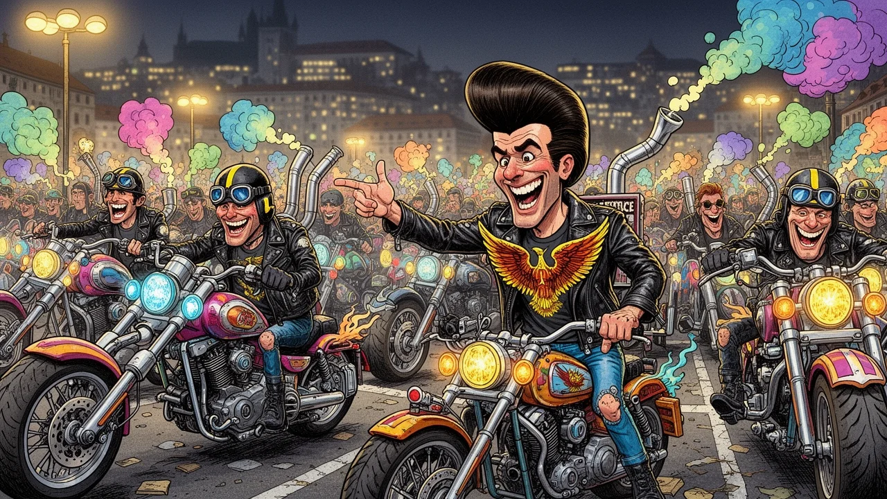 Cover art: Noční jízda městem plná burácení a lehkého rozruchu