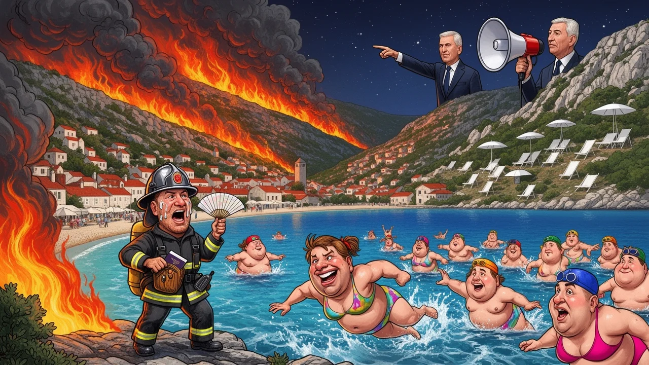 Cover art: Peklo v Omiši vystřídalo koupání na pláži