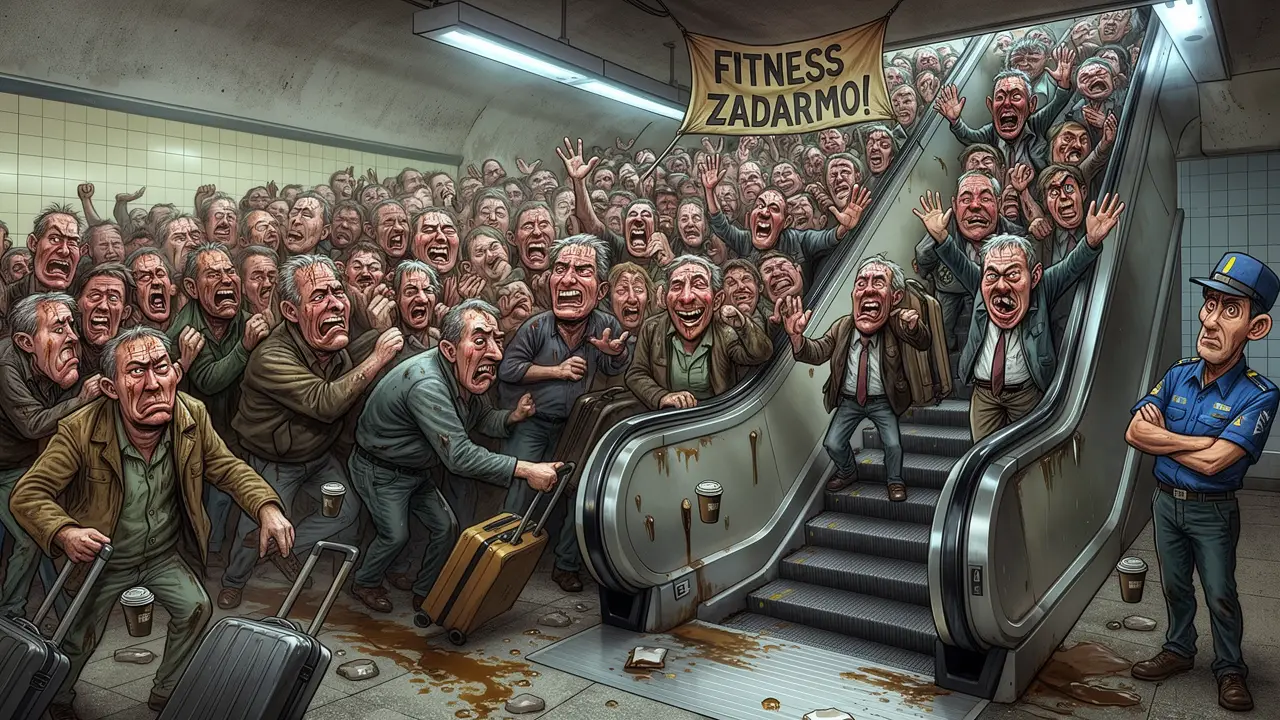 Cover art: Schody stojí, lidé šílí