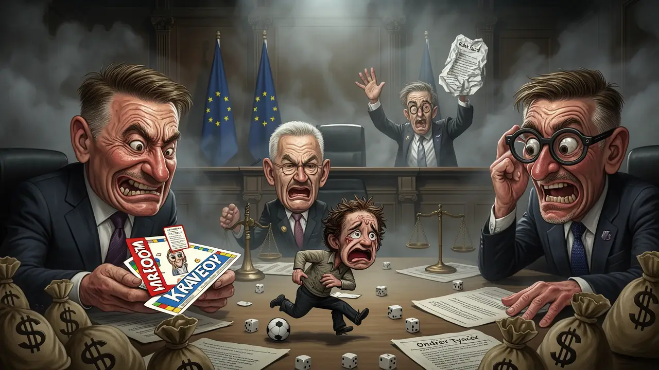 Cover art: Spravedlnost na prodej v neprůhledné mlze