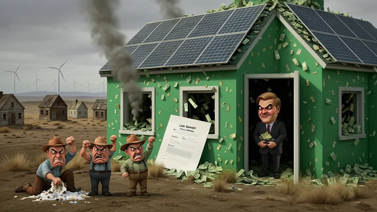 Cover art: Ekologie pro bohaté, úroky rovnou do trezorů bank