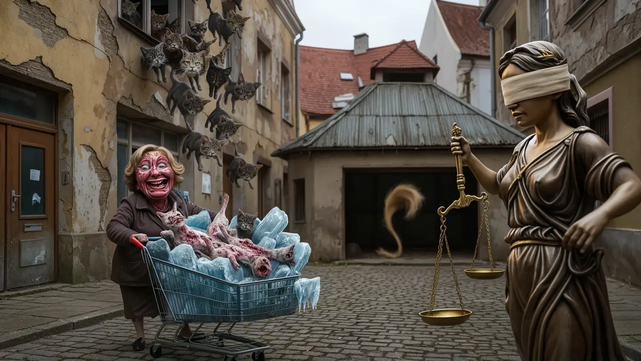 Cover art: Zmrzlá koťata v mrazáku a spravedlnost tiše dýchá