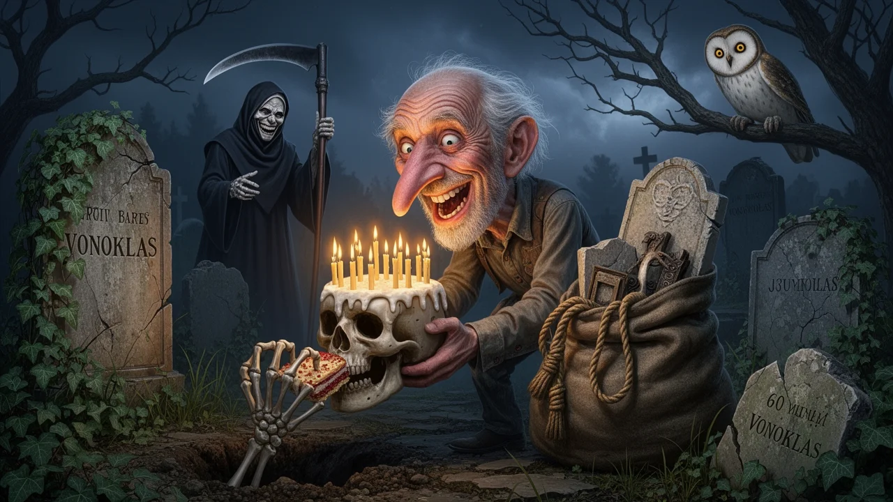 Cover art: Morbidní herec, který slaví svátek mezi hroby