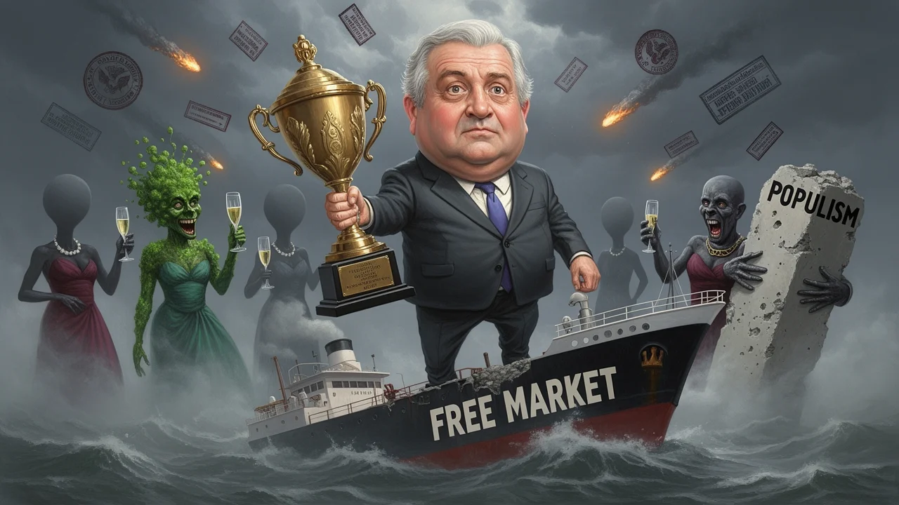 Cover art: Zlatá klec a volný trh v mlze