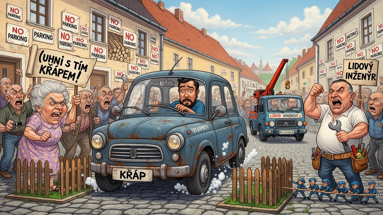 Cover art: Samozvaní vládci chodníků aneb Válka o fleky před plotem