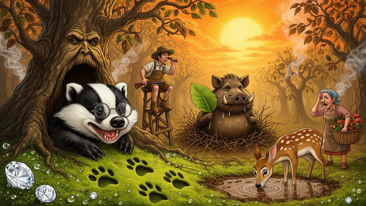 Cover art: Ranní rosa v trávě a horký víkend v dálce
