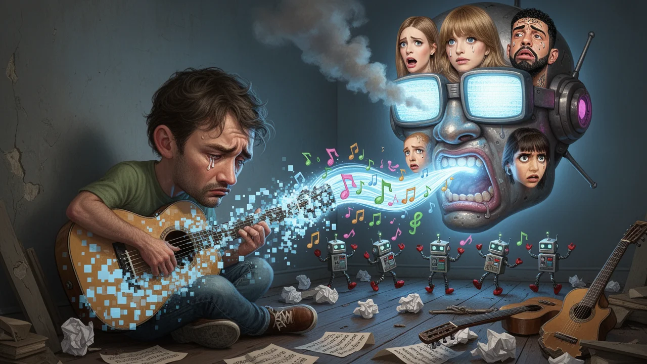 Cover art: Roboti kradou hity a lidi jim za to tleskají