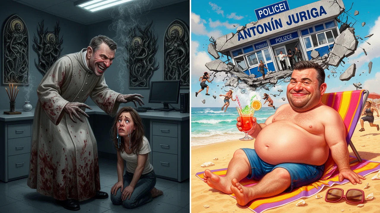 Cover art: Kancelář na arcibiskupství, kde se místo modlitby křičelo