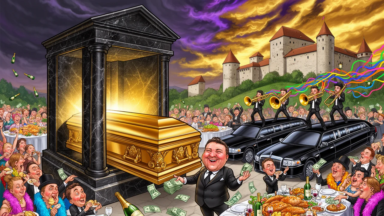 Cover art: Zlatá rakev z Ameriky a pohřeb jako pro krále