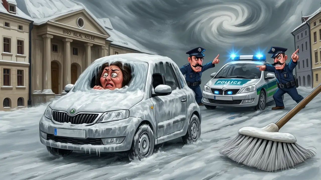 Cover art: Sněhulák za volantem